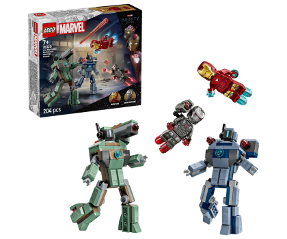 Klocki LEGO® LEGO Marvel Iron Man i War Machine kontra drony Hammera 76320